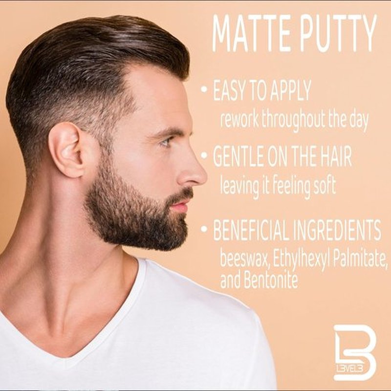 L3 Level 3 Matte Putty - Texturizing Hair Grooming Product for All - 3.5 Ounce Matte Finish