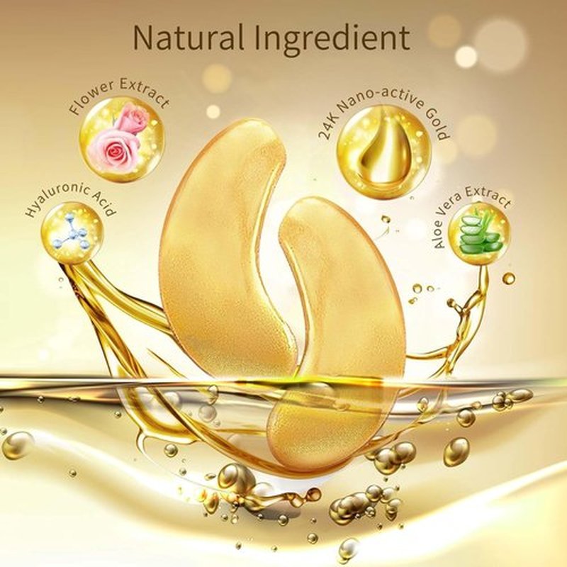 Regine Switzerland Under Eye Patches - 40 Pairs of Gold Infused Eye Masks for Dark Circles & Puffiness