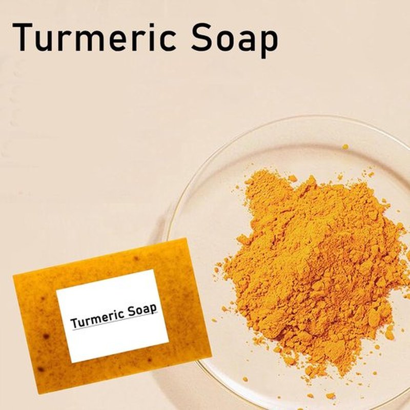 2pc Lemon Turmeric Soap, for Face and Body,Lemon Turmeric Soap infused with turmeric Extract, Soft, gentle and effective