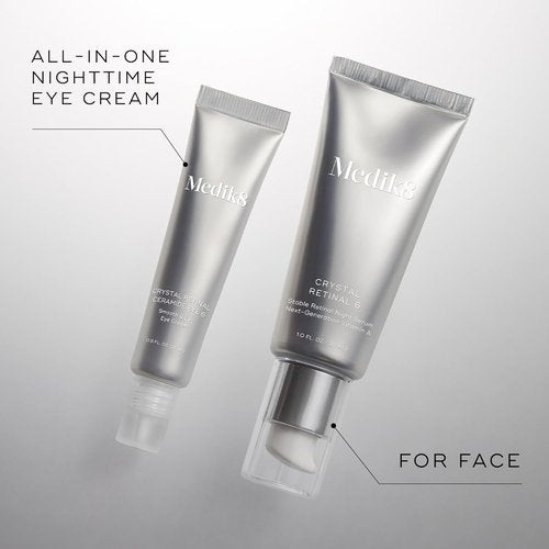 Medik8 Crystal Retinal Ceramide Eye 6 - Lifting Eye Cream with Vitamin A for Wrinkles - 0.5 oz