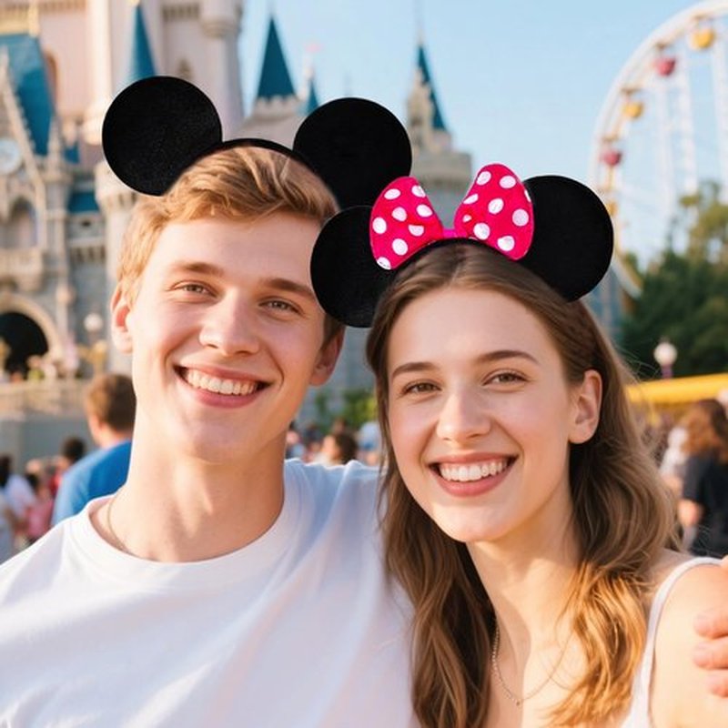 MADO 2 pack mouse ears headbands for adults women little girls boys (black, onesize)