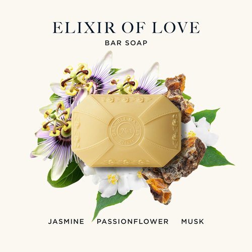 Caswell-Massey Elixir of Love Natural Bar Soap - Moisturizing Body Soap for All Skin Types, 3.5 oz