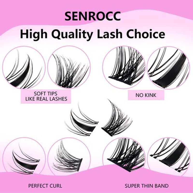 Lash Clusters Wispy Individual Lashes Fairy Lash Clusters 154pcs Eyelash Clusters Manga Eyelash Extensions (QF/Z03-0.07D-8-14)