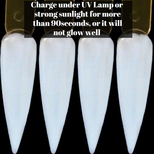 Glow in the dark Milky White Nail Acrylic Powder Color 1OZ for french nail art design (AP051)