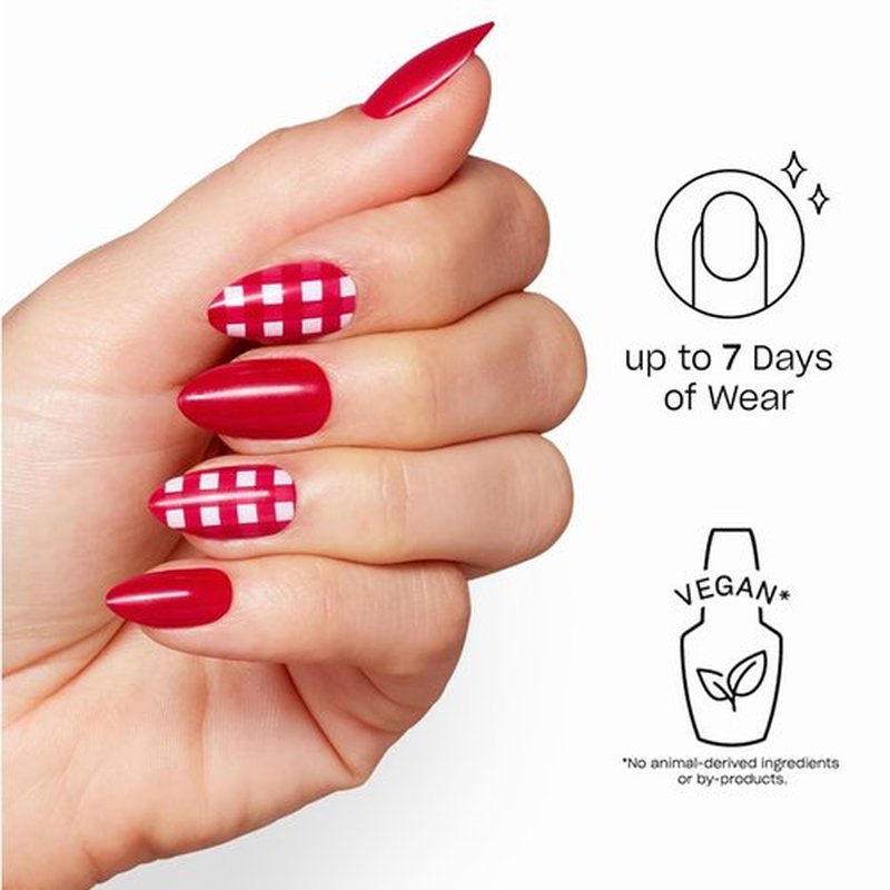 OPI Sticking Point - Instant No Glue Press On Nails | 30 Count with Adhesive Tabs | Short Round, Almond & Squoval