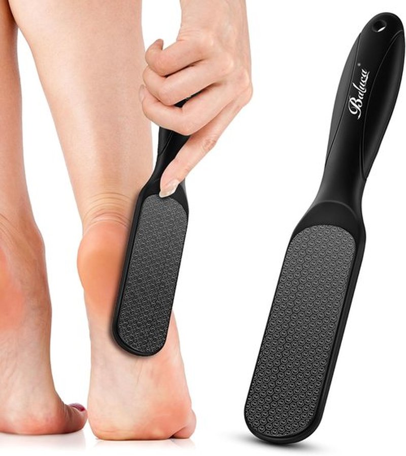 BALUCA Hard Skin Remover Nano Glass Foot File - Durable Callus Remover & Hygienic Pedicure Tool, Black