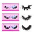 Barbielylashes 20mm Mink Lashes, 3D Real Mink Lashes, 3 Pairs Fluffy Dramatic False Eyelashes, 100% HandMade Mink Lshes, 6D Wispy Long Thick Full Volume Strip Eye Lashes, Cruelty Free (Party Time)