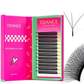 TDANCE YY Lash Extensions Premade Volume Eyelash Fans YY Lashes Matte Black W Lashes Extensions(W-3D-0.07-L,8-15 mm)