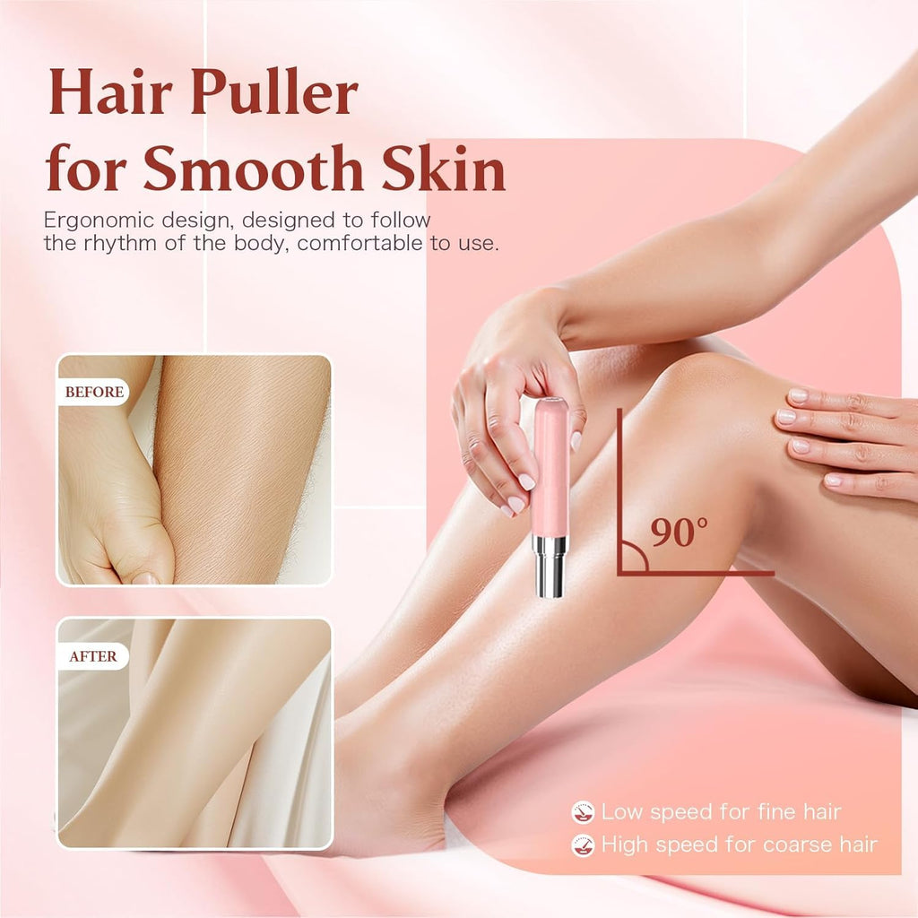 Epilator for Women, 2 in 1 Facial Hair Removal, Electric Lady Shaver with LED Light, Rechargeable Hair Removal Device for Legs, Face, Bikini & Arms, Smooth Epilator Trimmer Travel Kit Set