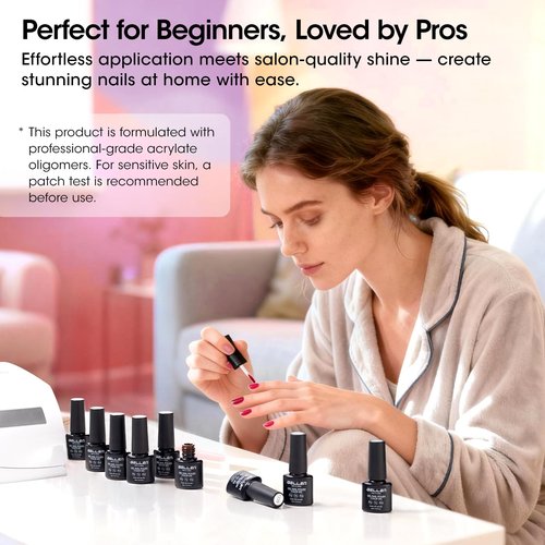 Gellen 24pcs Gel Nail Polish Set, 20 Gel Polish Colors with Base Coat and Glossy Matte Cateye Top Coat, HEMA TMPTA TPO 3-Free Red Pink Green White UV Cured Soak Off Salon Nail Kit, Gift for Women Girl