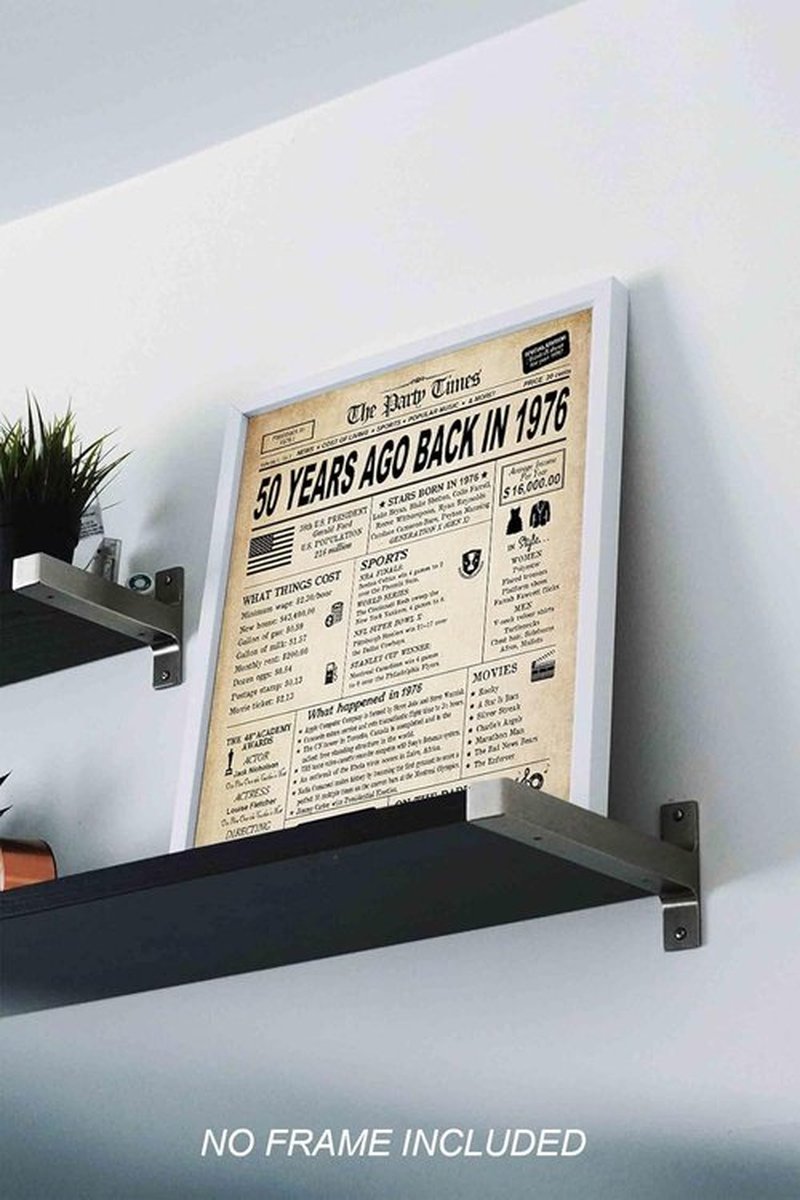 Regine Switzerland 50th Birthday Decorations - Classy Vintage Table Decor & Funny Sign | Back in 1976 Print