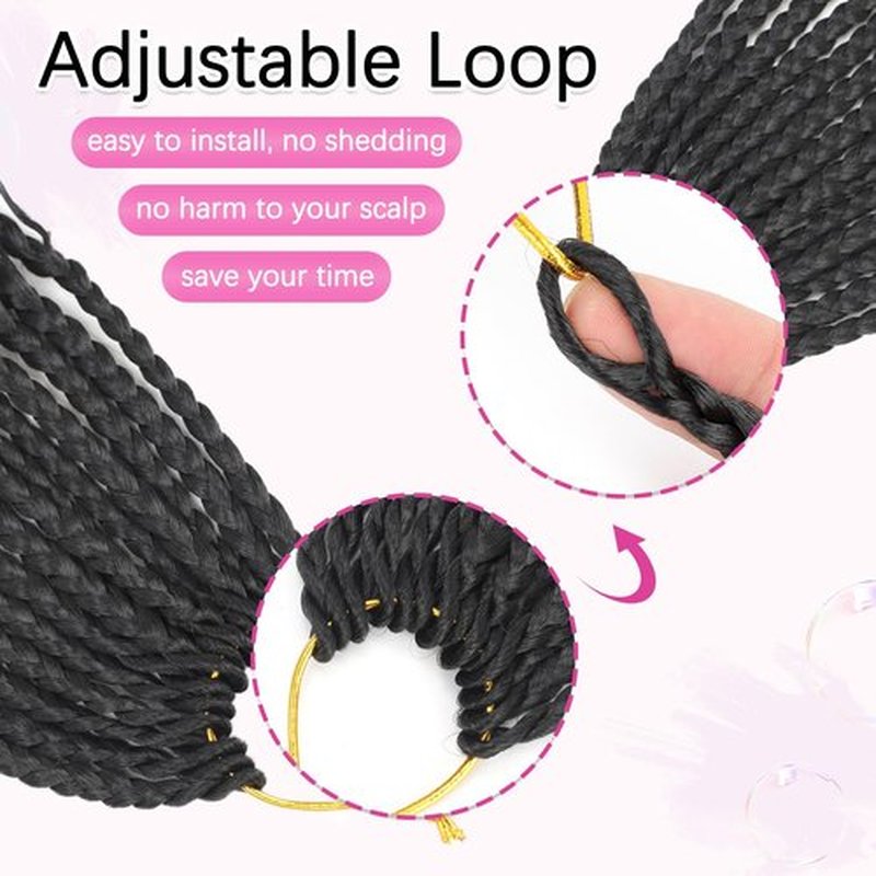 Boho Crochet Braids Human Hair Mixed Synthetic 14Inch 9 Packs Goddess Braids Pre looped Bohemian Braid Crochet Hair for Black Women (14Inch,1B)