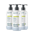 ATTITUDE Hand Soap for Sensitive Skin Enriched with Oat, EWG Verified, Dermatologically Tested, Vegan, Extra Gentle, Unscented, 16 Fl Oz (Pack of 3)