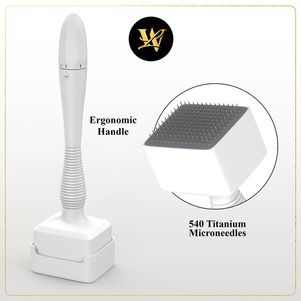 Derma Stamp Microneedle Roller For Face, Derma Roller for Beard, Microneedling Roller | For Women and Men | Micro Needle Roller For Face Scalp Derma Stamp 0.25mm