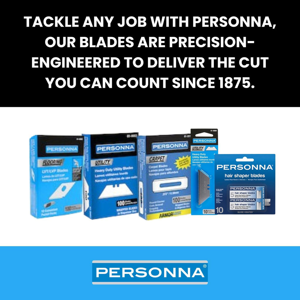 AccuTec Personna Hair Shaper Blade 12 CD/CT - 12 CT/CS - 5-Pack - Stainless Steel Blade, 2.25 Inch Length, 0.625 Inch Width - 60-0226-NUPC