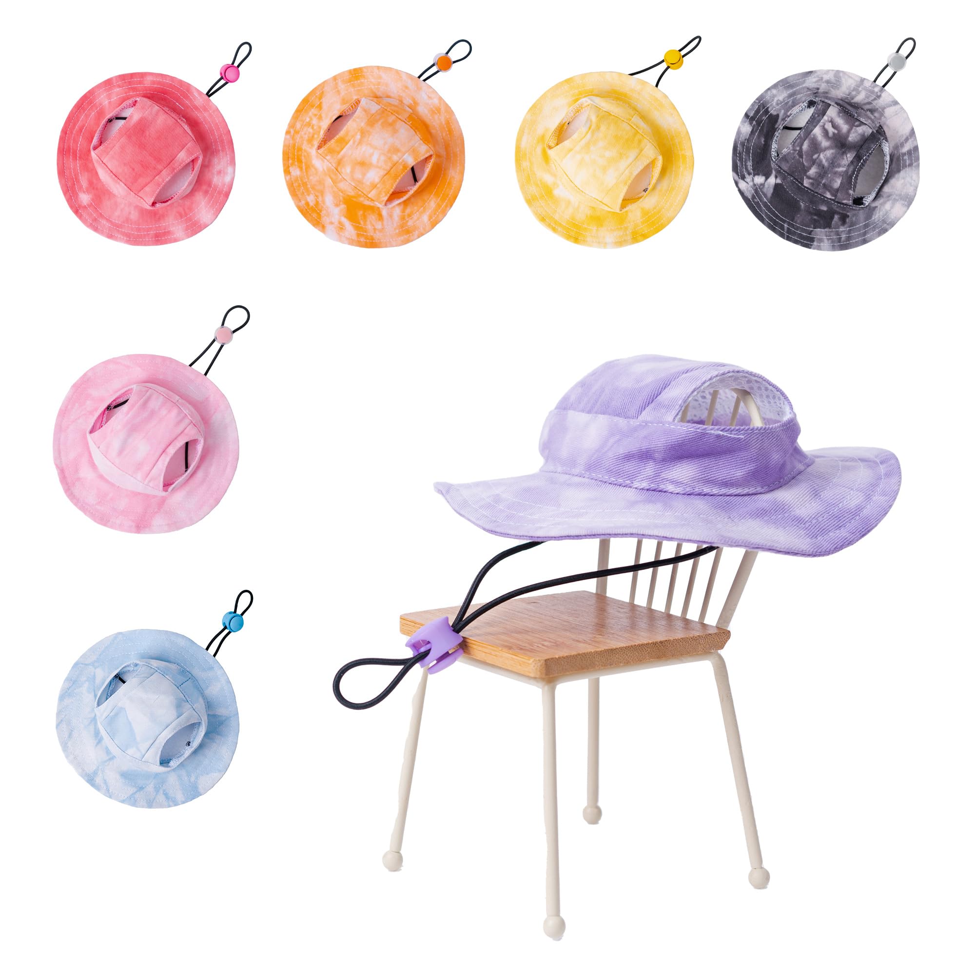 Pet hat with Ear Holes Sunscreen Baseball Cap Suitable for Small and Medium-Sized Dogs Outdoor Climbing hat in Summer Pet Products (Pink, Medium)