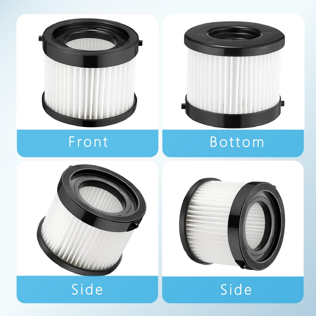 4 Pack 49-90-0160 Cartridge HEPA Filter Fits for Milwaukee Compact Vacuum filter M18 Model# 0882-20, Part # 49-90-1951