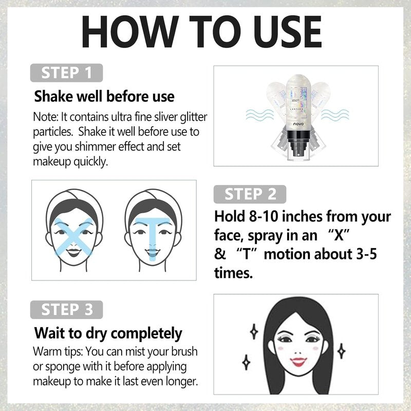 UCANBEMAKEUP Dewy Makeup Setting Spray - Hydrating & Illuminating Finish | Lightweight 3.15 Fl Oz