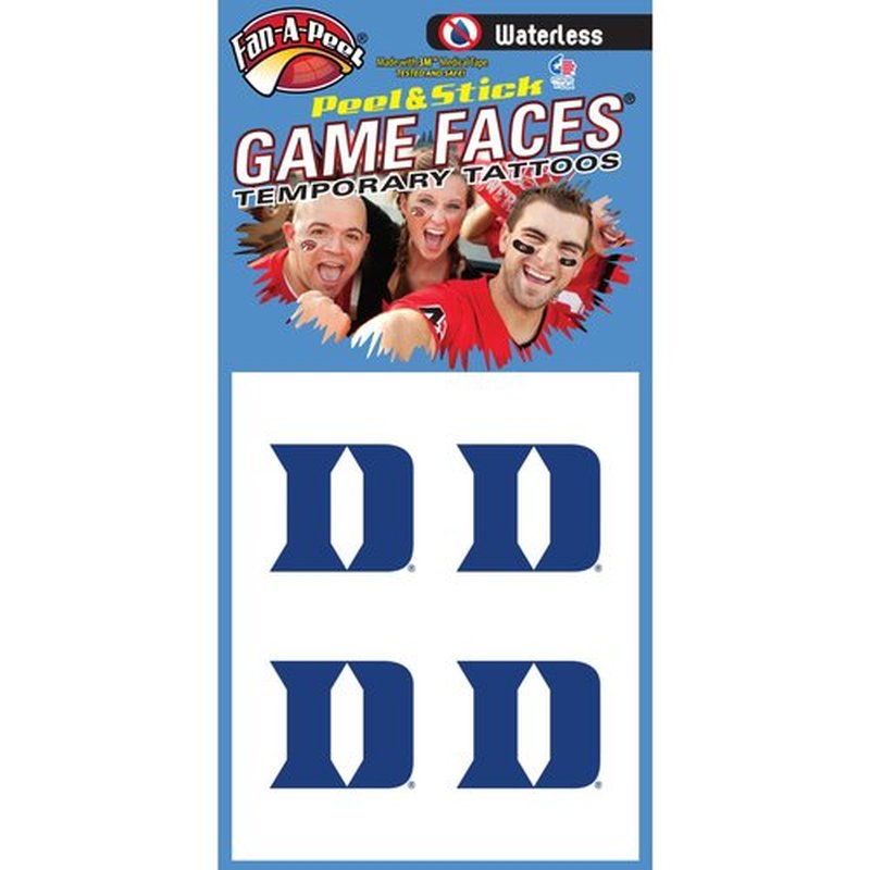 Fan-A-Peel Duke Waterless Temporary Tattoos - Hypoallergenic Peel and Stick Waterproof Temporary Tattoos - Officially Licensed