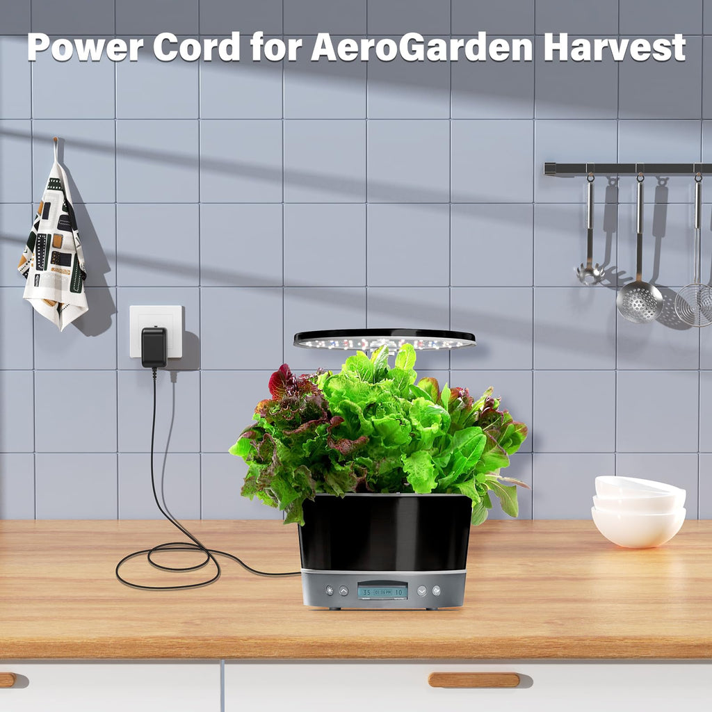 Charger Power Cord for AeroGarden Harvest 360 Slim 100690 Elite 100691