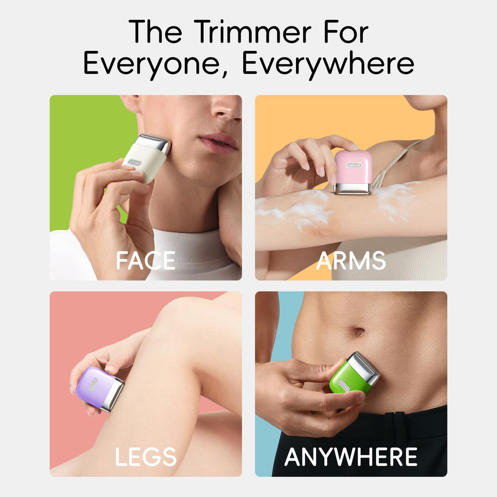 yoose Electric Razors for Women, IPX7 Alloy Body Bikini Trimmer for Women (USB-C, Trimmer Comb, Multi Shaving Modes), Portable Size, Taro Purple