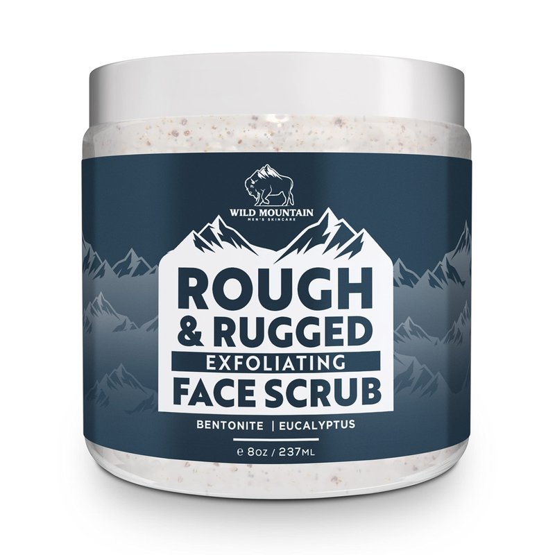 Wild Mountain Rough & Rugged Face Scrub - Micodermabrasion Mens Facial Exfoliator, Face Wash