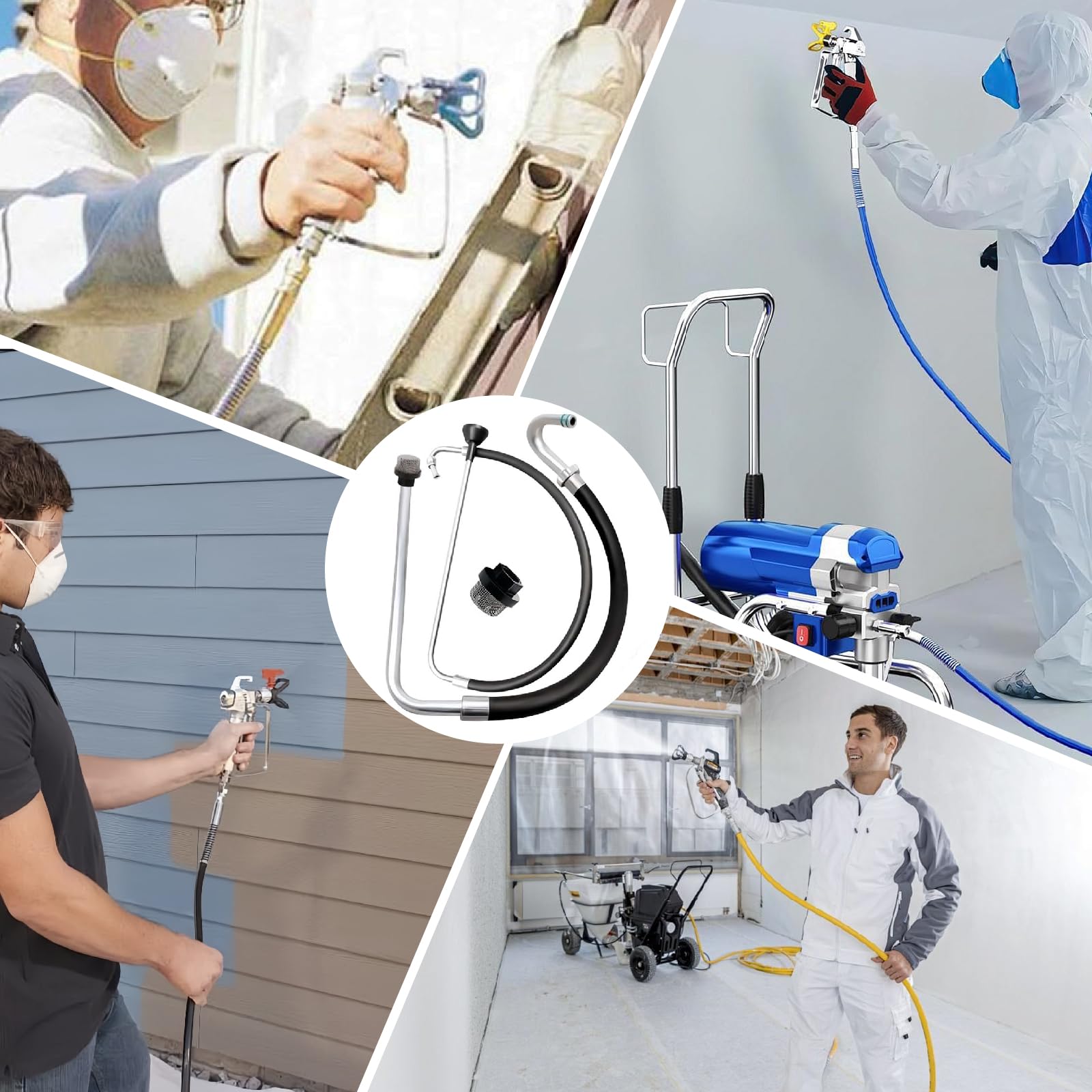 2025 New Reflux Line Sets for GRACO Airless Sprayers - Compatible with 395/490/495/595 & T300/T500 Series Spraying and Line Painting Machines