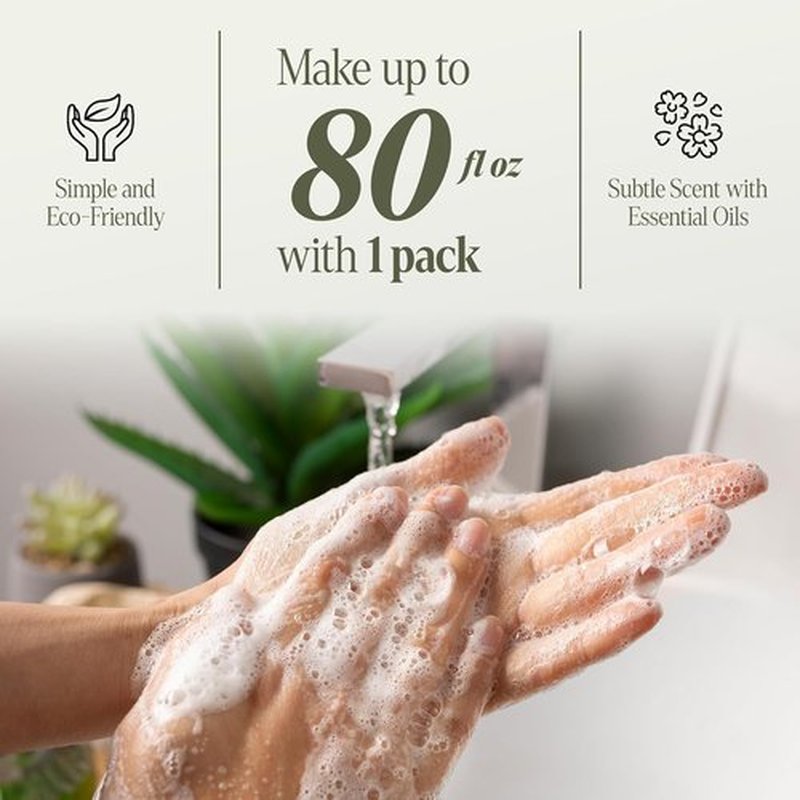 Tidy Kitchen Foaming Hand Soap Refill Tablets - 10 Count Refill Pack (Makes 80 fl oz), Gentle Moisturizing Foam for Kitchen & Bathroom, Compatible with Foaming Dispensers (Coconut Scent)