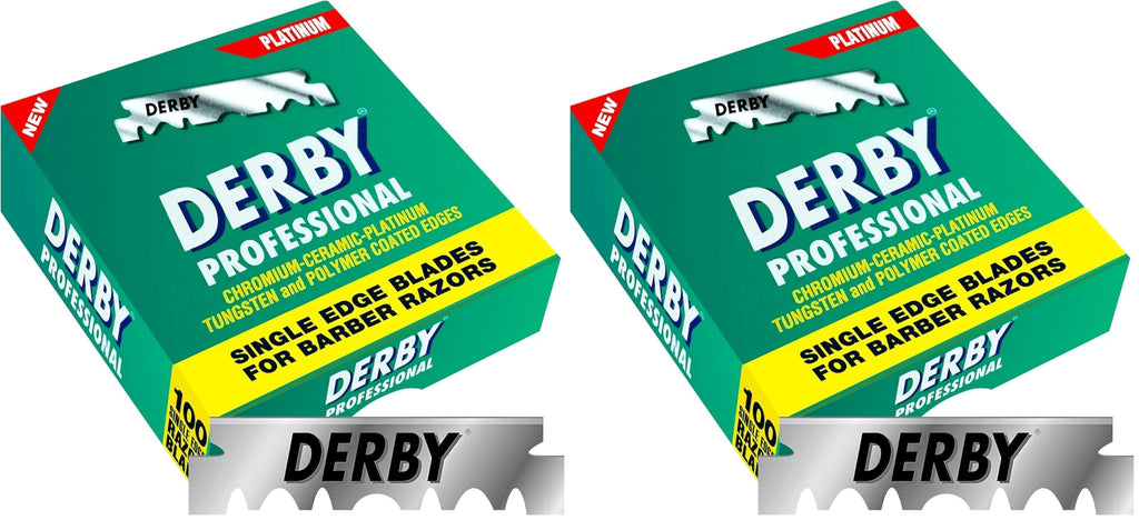 Derby Professional Single Edge Razor Blades, 100 Count (Pack of 2)