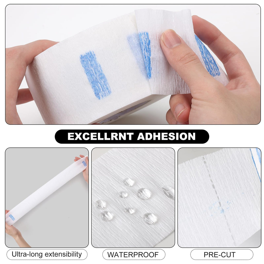 woonfond Disposable Barber Paper Neck Strips, Soft Stretchy Self-Adhesive Neck Strips for Hair Cutting, Barber Shop & Salon Supplies(1)