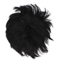 ZASCHMOY Toupee for Men, Real Human Hair Topper Wig with Hairline, Breathable Comfortable Black Short Hairpiece for Daily Use
