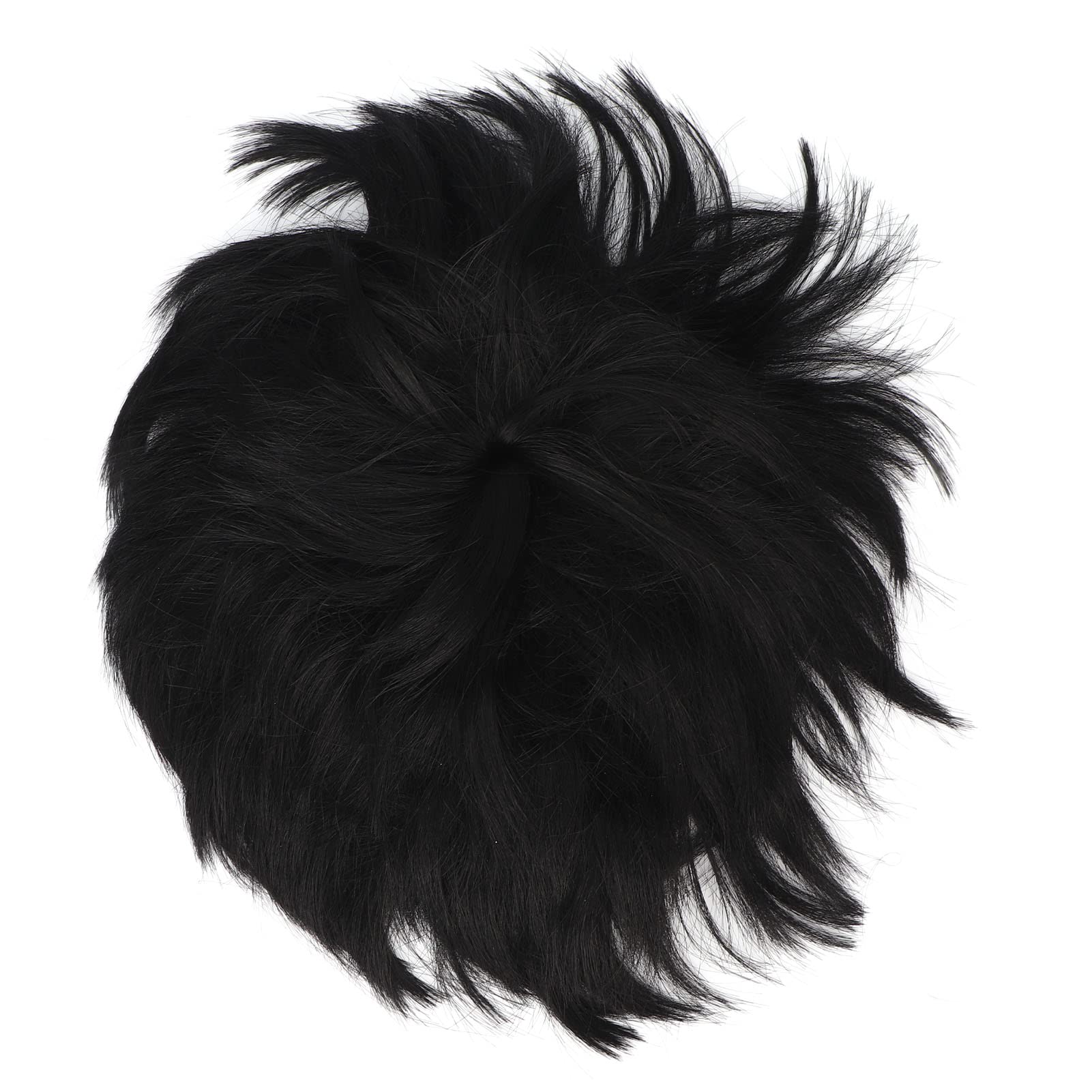 ZASCHMOY Toupee for Men, Real Human Hair Topper Wig with Hairline, Breathable Comfortable Black Short Hairpiece for Daily Use