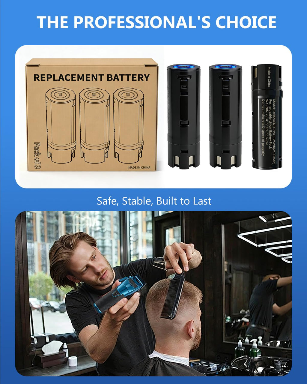 Loarysk Replacement Battery for FXBB24, 2500mAh 3.7V, 3 Packs