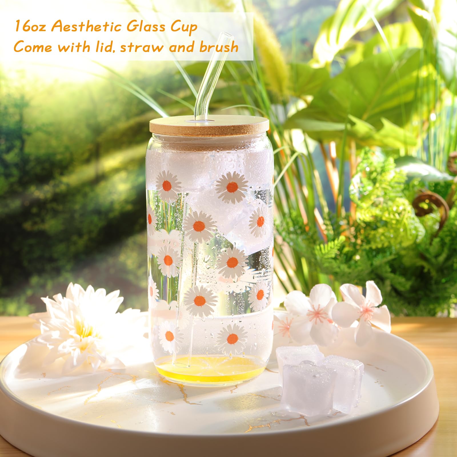 Birthday Gifts for Women, Mothers Day Gift Baskets for Women, Best Friend Friendship Gifts, Get Well Soon Inspirational Gift Set Box for Woman Her Teen Girl Sister Friendship w 18oz Daisy Cup