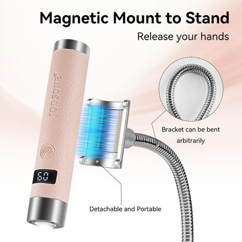 JODSONE Magnetic Bracket U V LED Nail Lamp Cordless Rechargeable Gel Polish Dryer Portable with Smart Sensor 2 Timers LCD Screen for Home DIY & Salon