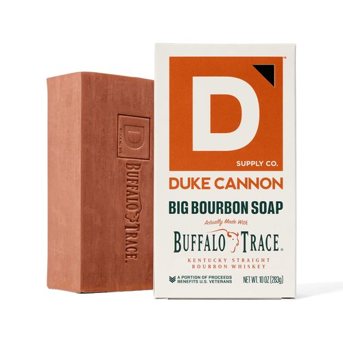 Duke Cannon Big Brick Bar Soap for Men 3-Pack – Extra Large Bars – American Bourbon Scent – Natural Men's Body Cleansing Bar – USA-Made with Global Materials, Long-Lasting Exfoliating Soap -10 oz