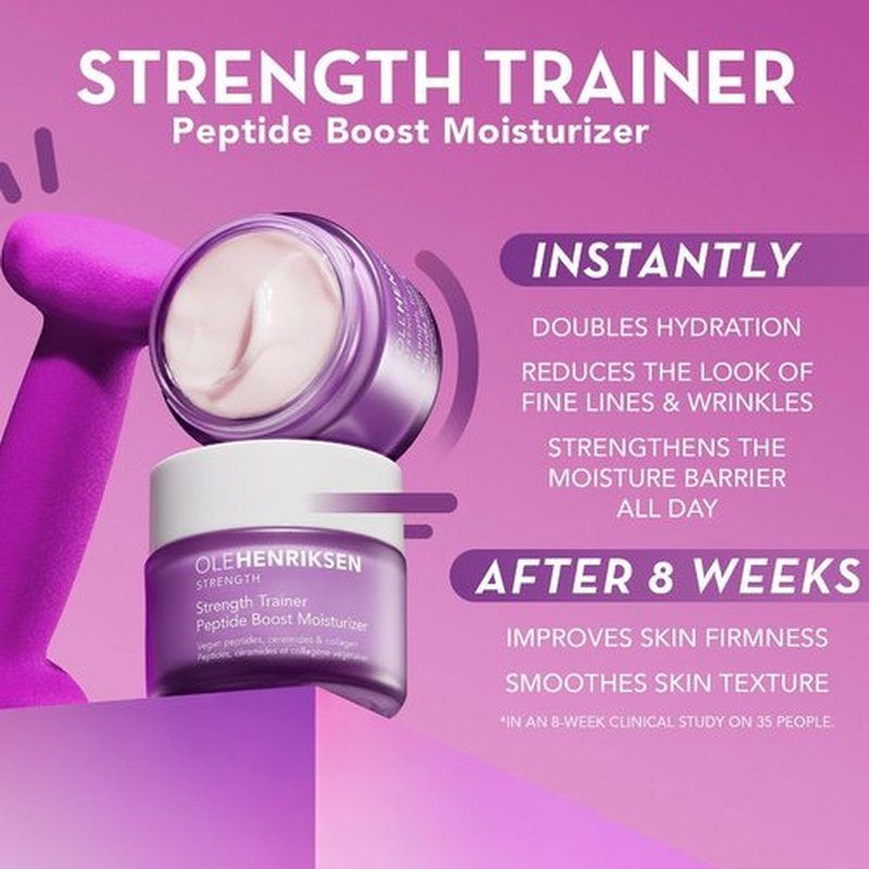 Ole Henriksen Strength Trainer Peptide Boost Facial Moisturizer - Ceramides & Collagen, 1.7 oz Jar