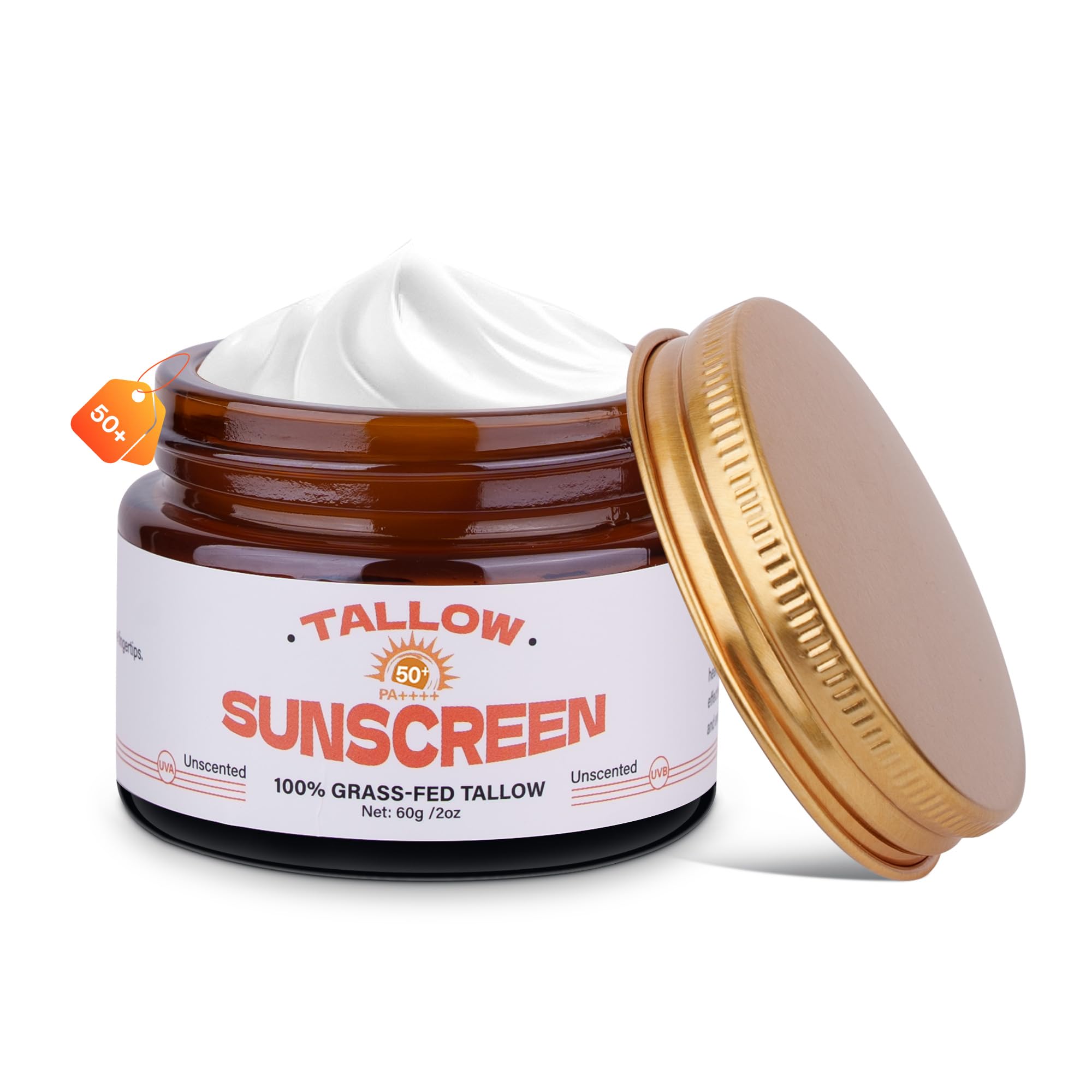 VRAIKO Tallow Sunscreen SPF 30, 100% Grass-Fed Tallow & Honey Extract | Non-Greasy, UVA/UVB Protection | Clean Balm for Face & Body, 2oz