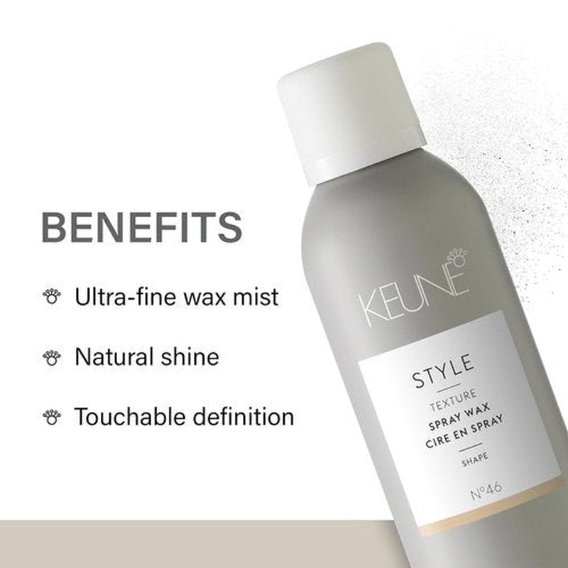 KEUNE Style Spray Wax - Buildable Hair Texture & Natural Shine, 6.1 Fl Oz