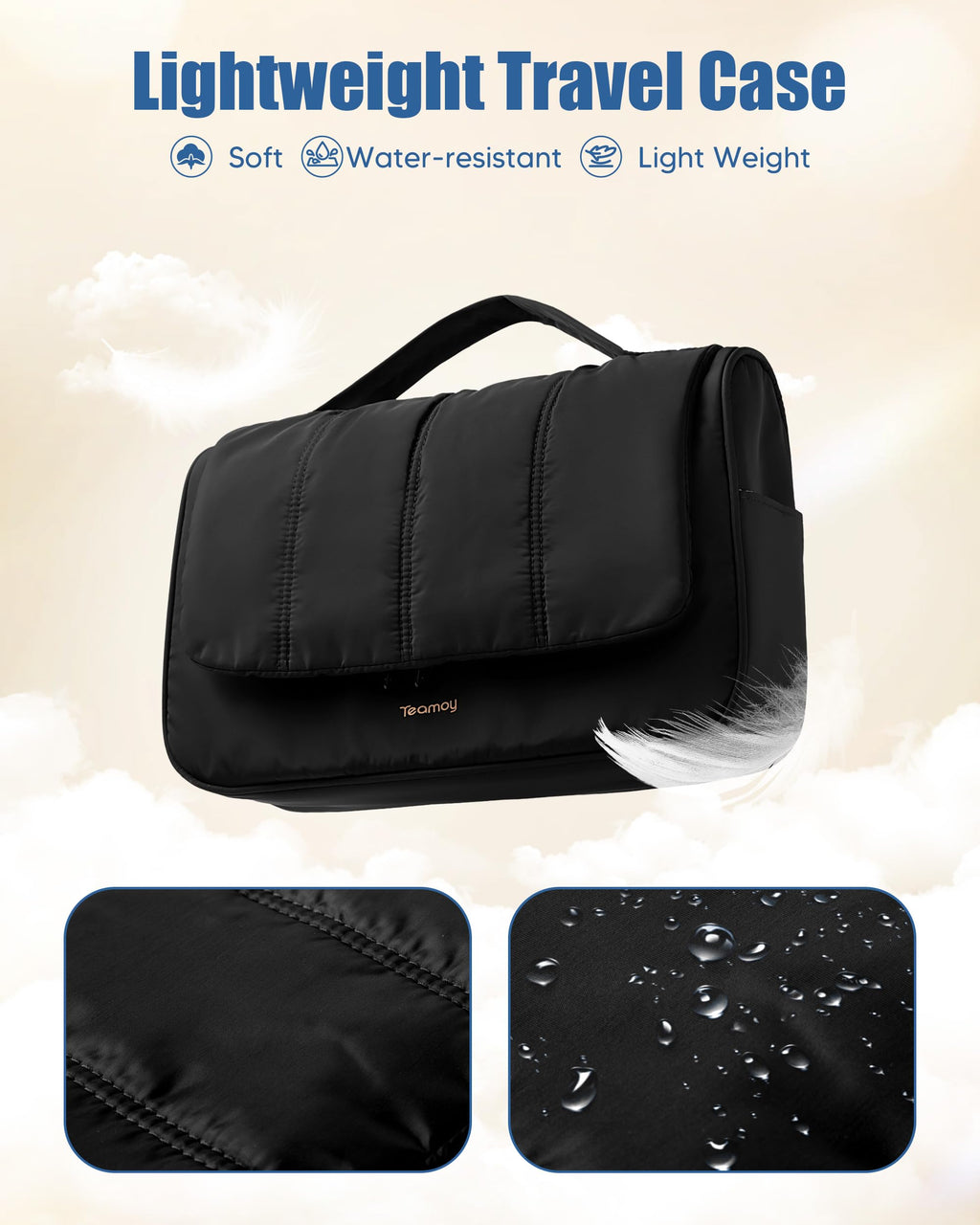 Teamoy Padded Travel Case Compatible with Dyson Airwrap Styler, Black