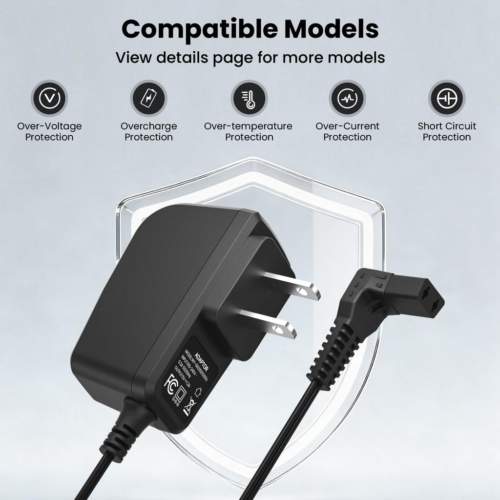 CGGXJP 5V Charger Compatible with Wahl Trimmer Models 9864SS, SS2L, WSS3L, 9818A, 5616L, 5701, 9864, 9870, 9884L2, 9896, 9899, 9898, 5618-100, 3026018, 5708 Lithium Ion Beard Shaver Trimmer Cord