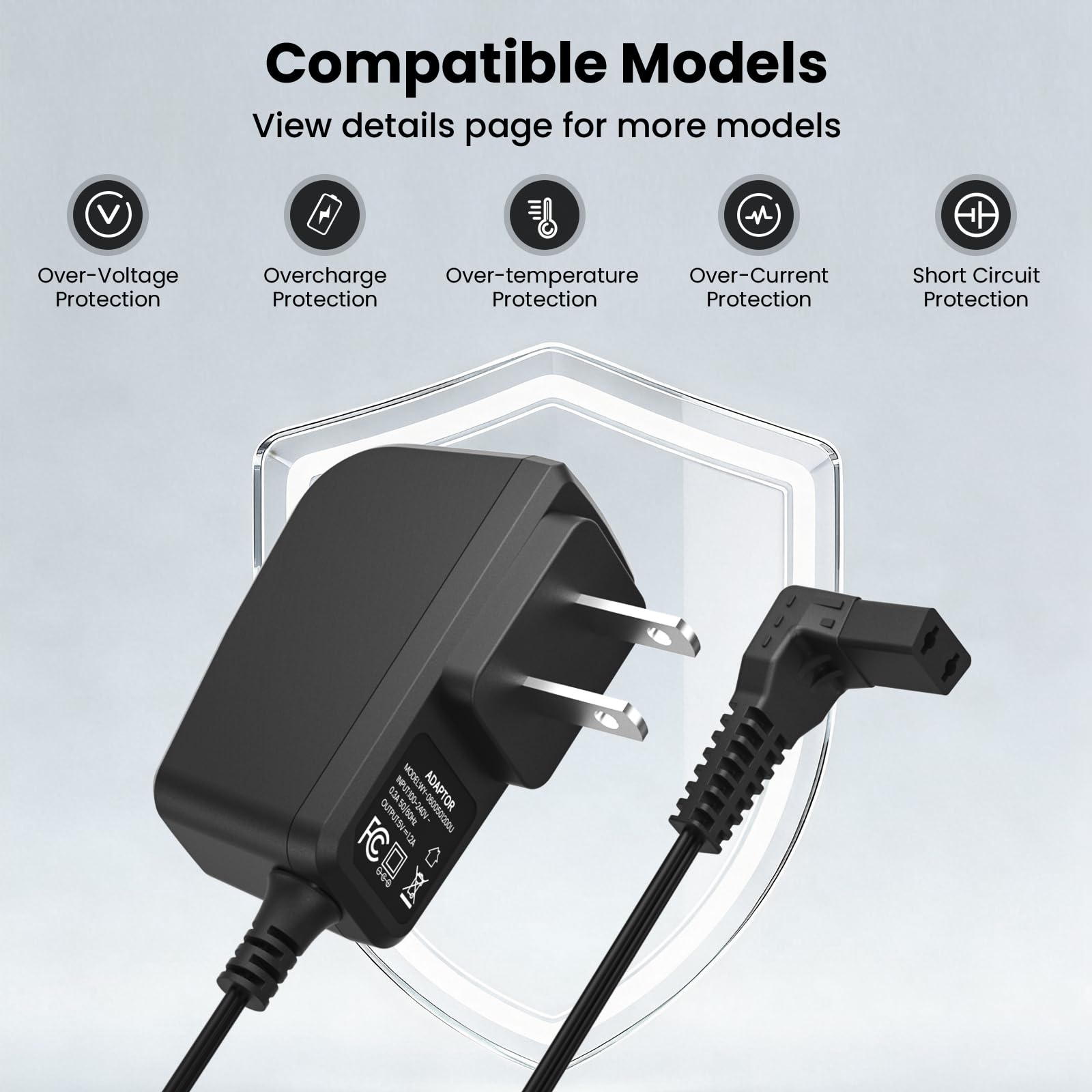 CGGXJP 5V Charger Compatible with Wahl Trimmer Models 9864SS, SS2L, WSS3L, 9818A, 5616L, 5701, 9864, 9870, 9884L2, 9896, 9899, 9898, 5618-100, 3026018, 5708 Lithium Ion Beard Shaver Trimmer Cord
