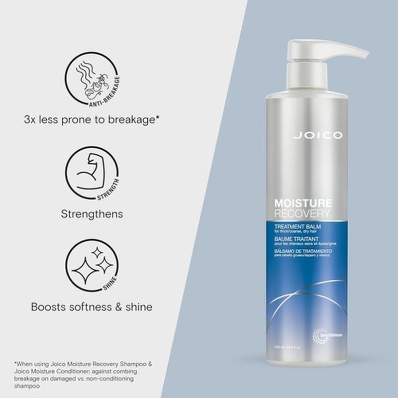 Joico Moisture Recovery Treatment Balm - Replenish Moisture & Restore Smoothness for Thick, Coarse Hair