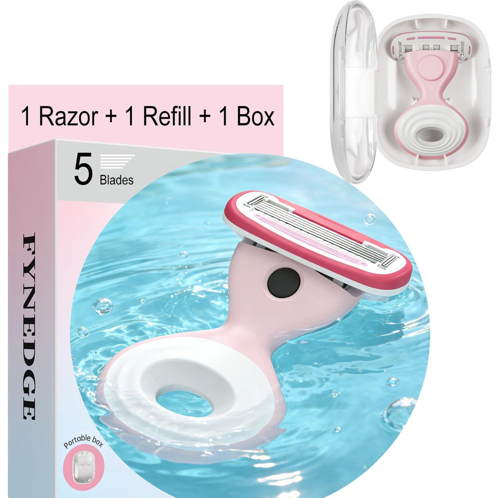 Travel Razors for Women Extra Smooth 5-Blade Razor Kit for Shaving FYNEDGE