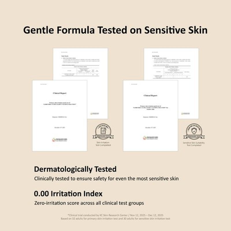 LOHENDEL Ultra Light Calming Solution, Lightweight Face Moisturizer for Dry & Sensitive Skin, Reduce Visible Redness, Skin Barrier Repair, Sebum Control & Soothe Irritated Skin, Korean Skincare