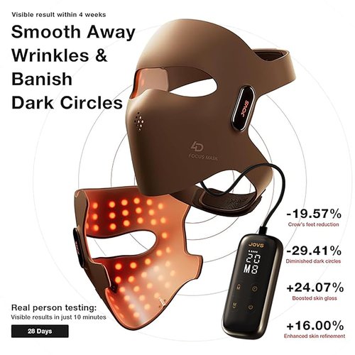 JOVS 4D Laser Therapy Mask - LED Red Light Anti-Aging Face Mask for Firm Skin & Radiant Glow