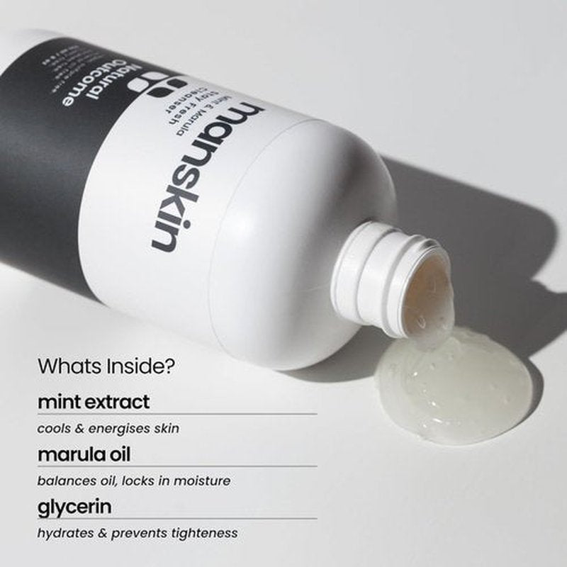 Natural Outcome Men's Face Wash - Cleansing Gel with Mint & Marula Oil | Sulfate-Free 8 oz Daily Cleanser