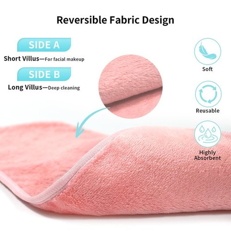 my novel things Makeup Remover Cloth 7-Day Set, 15"x6.5" Reusable Makeup Remover Towels, Makeup Washcloths, Skin Friendly Soft Washable Coral Fleece Microfiber Towel for Face, Eye, Lips Gift for Women