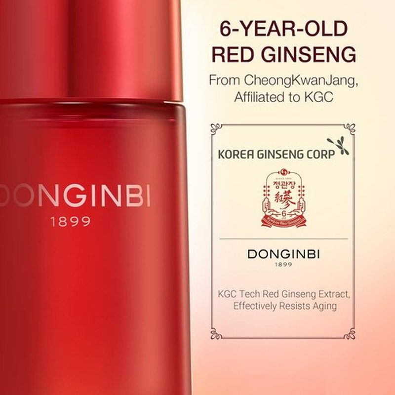 Donginbi Red Ginseng Skin Care Set - Firming Moisturizer, Hydrating Toner & Essence | Korean Beauty Essentials