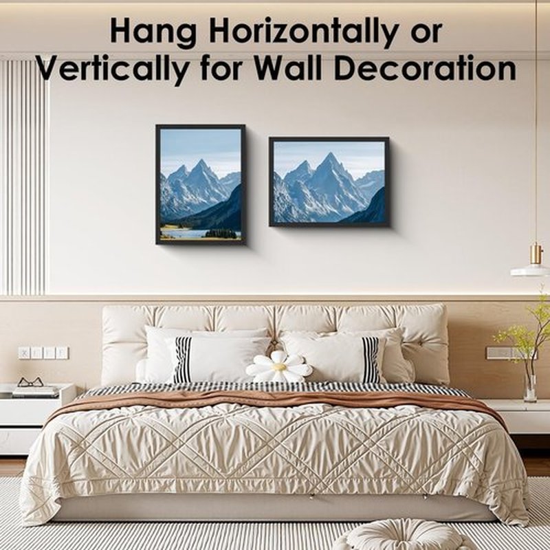SonicPulse 8x10 Picture Frame - High Definition Plexiglass for Wall Gallery Display | Black, Horizontal & Vertical Formats